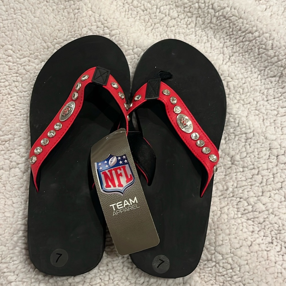 KC Chiefs flip flops